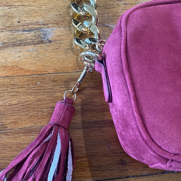 Red Suede Handbag - Picture 3 of 4